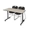 Kobe Rectangle Tables > Training Tables > Kobe Training Table & Chair Sets, 48 W, 30 L, 29 H, Maple MKTRCT4830PL44BK - alternate 1